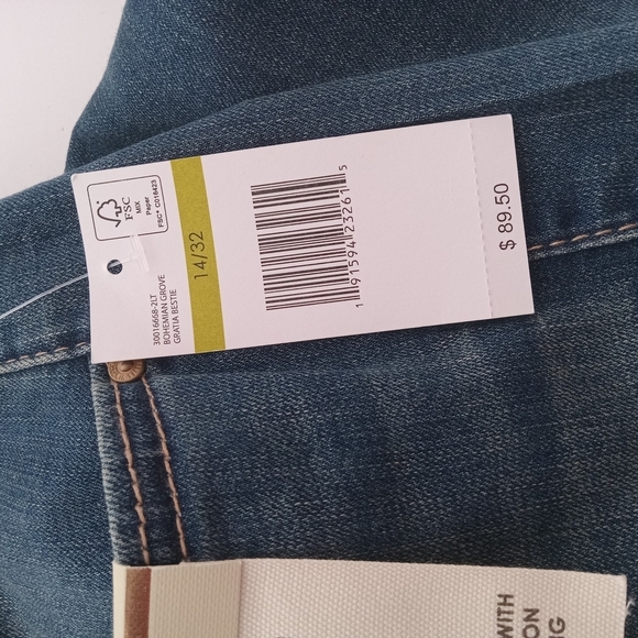 VINTAGE AMERICA BLUES WOMEN'S BLUE JEANS SIZE 14R NWT‎ WAIST MEASURES 19.5" - Picture 5 of 16